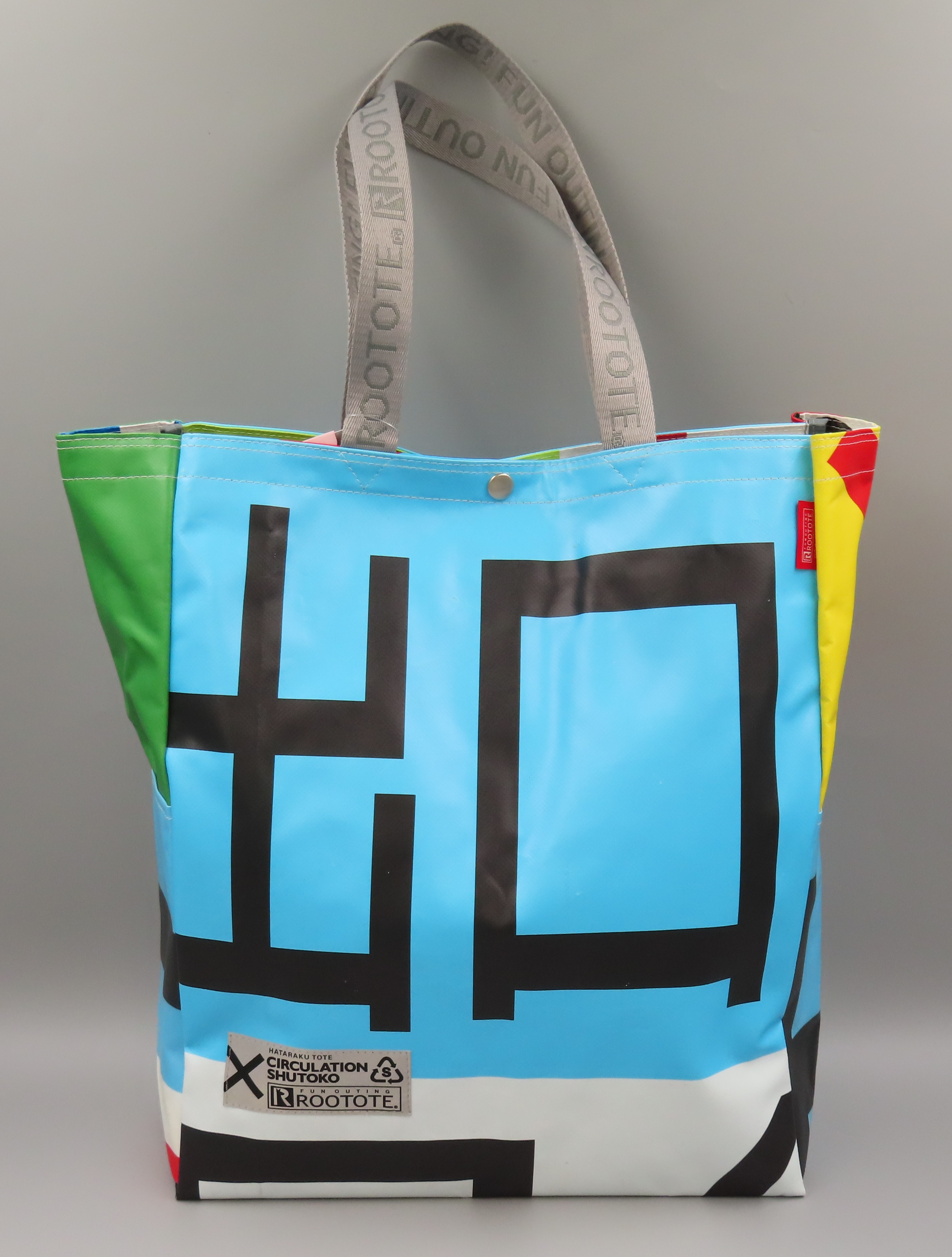 HATARAKU TOTE TALL（新） 水色・水色（口・黒）【宅配発送】｜【首都 